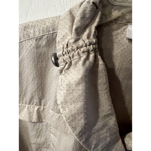 CHICOS Weekends Jacket Womens 2 US L Beige windbreaker Utility Snap Lightweight - Picture 4 of 8